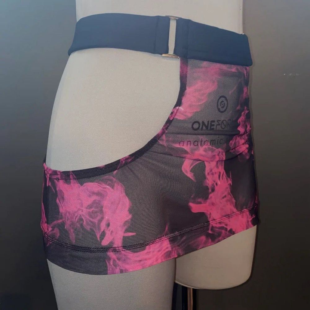 Syzygy The Label Mesh Mini Skirt, Burner Barbie, Pink Black, Rave Cover-Up - Picture 1 of 9